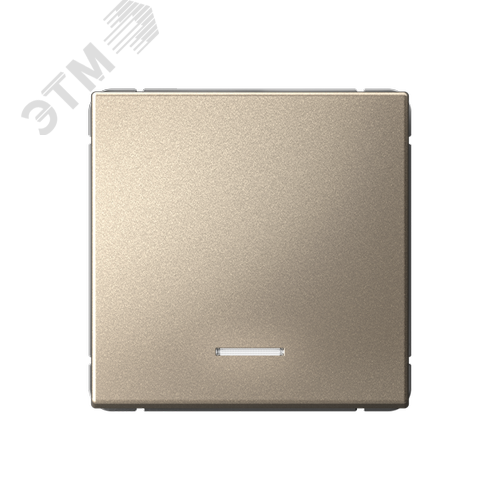 ARTGALLERY 1-клавишный ВЫКЛЮЧАТЕЛЬ КНОПОЧНЫЙ с подсв., 10А, механизм, ШАМПАНЬ - фото 1