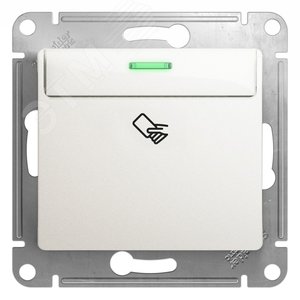 GLOSSA Выключатель карточный схема 6 перламутр в рамку