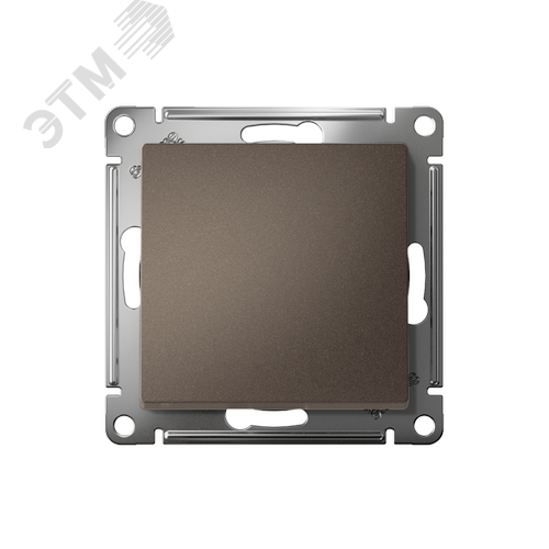 Выключатель одноклавишный ATLASDESIGN схема 1 10АХ механизм мокко - фото 2