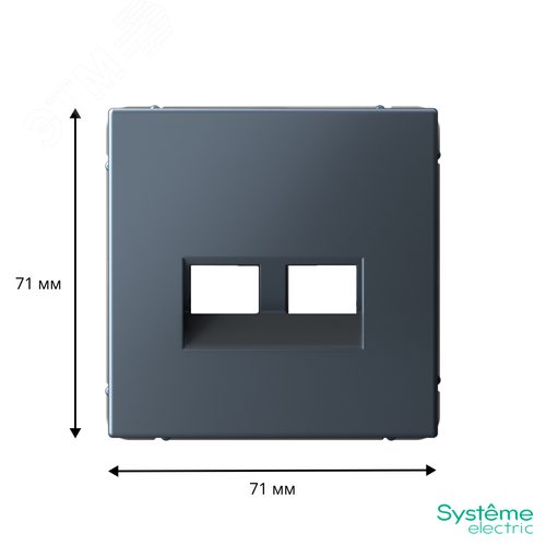 ARTGALLERY НАКЛАДКА двойная для информационных функций типа Keystone, ГРИФЕЛЬ - фото 3