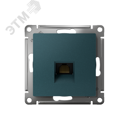 Розетка ATLASDESIGN компьютерная RJ45 механизм изумруд - фото 2