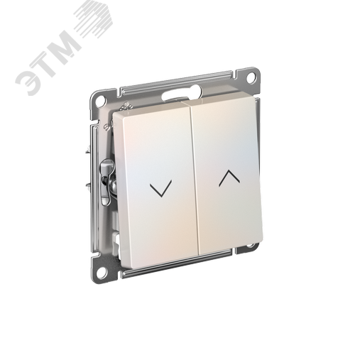 ATLASDESIGN 2-клавишный ВЫКЛЮЧАТЕЛЬ ЖАЛЮЗИ, 10А, мех., ЖЕМЧУГ - фото 1