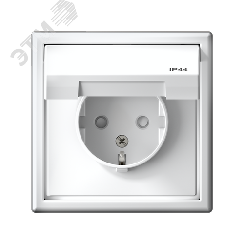 ARTGALLERY РОЗЕТКА с заземлением со шторками с    крышкой 16А, IP44, механизм, быстрозажимные       клеммы, белый - фото 3