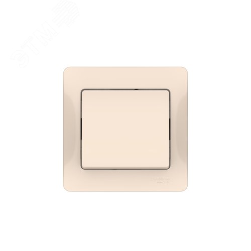 GLOSSA 1-клавишный ВЫКЛЮЧАТЕЛЬ, сх.1, 10АХ, в сборе, быстрозажимные клеммы, БЕЖЕВЫЙ - фото 2