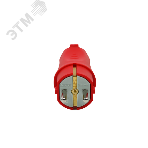 MultiSet Вилка 2К+З угловая каучуковая 16А/250В IP44 Красная - фото 2