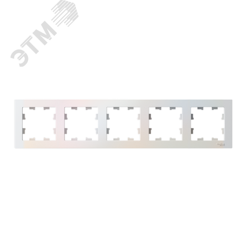 Рамка пятипостовая ATLASDESIGN универсальная жемчуг - фото 2