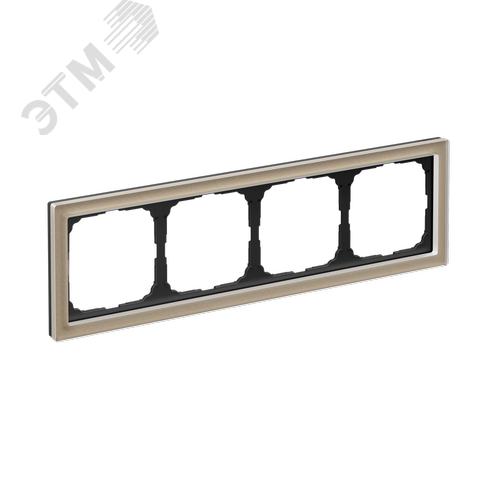 ARTGALLERY PURE 4-постовая РАМКА, ОРГАНИЧЕСКОЕ СТЕКЛО ШАМПАНЬ - фото 1