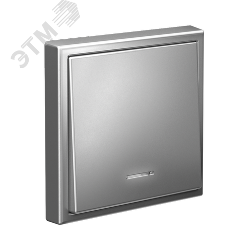 ARTGALLERY 1-клавишный выключатель с подсветкой, сх.1а, 10АХ, механизм, сталь - фото 4