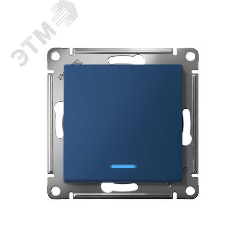 ATLASDESIGN переключатель одноклавишный с подсветкой, сх.6а, 10АХ, механизам, АКВАМАРИН - фото 2