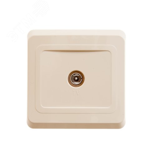 ЭТЮД Розетка телевизионная TV 0.7дБ скрытая бежевая - фото 3