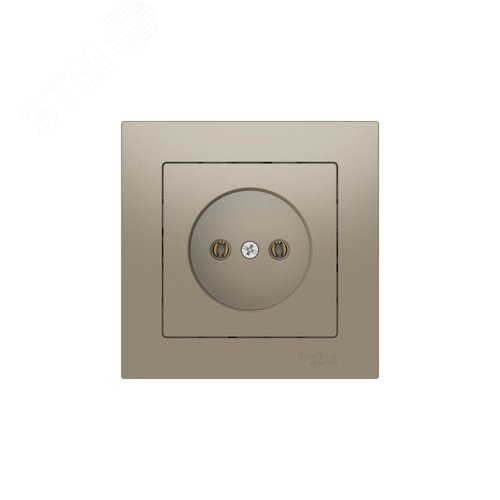 ATLASDESIGN РОЗЕТКА без заземления, 16А, в сборе, быстрозажимные клеммы, ШАМПАНЬ - фото 4