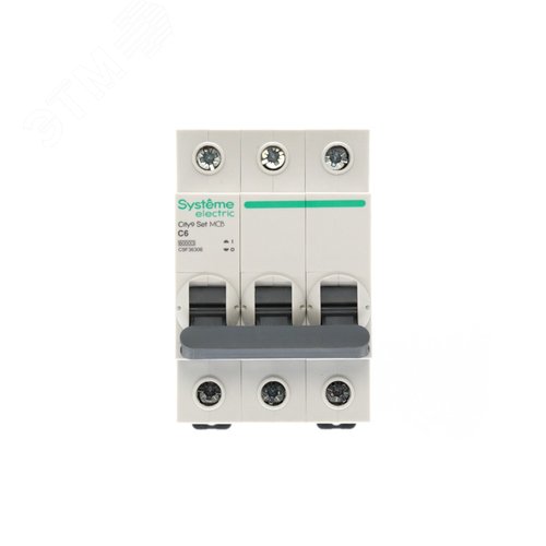 Выключатель автоматический трехполюсный (АВ) С 6А 3P 6kA 400В City9 Set - фото 2