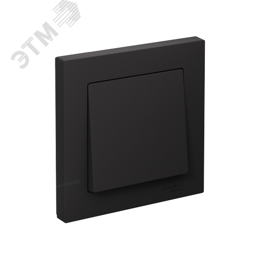 Изображение товара Выключатель одноклавишный ATLASDESIGN схема 1 10АХ в сборе карбон (шт)