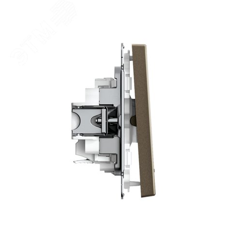 ARTGALLERY 1-клавишный ВЫКЛЮЧАТЕЛЬ с подсветкой, 10АХ, механизм, быстрозажимные клеммы, МОККО - фото 3