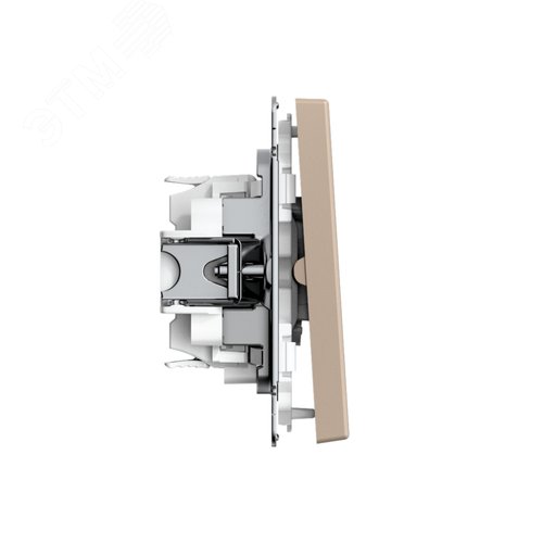 ARTGALLERY 2-клавишный ПЕРЕКЛЮЧАТЕЛЬ, 10АХ, механизм, быстрозажимные клеммы, ПЕСОЧНЫЙ - фото 3