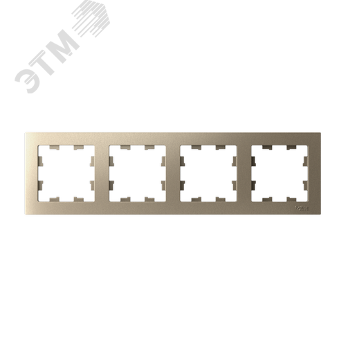 Рамка четырехпостовая ATLASDESIGN универсальная шампань - фото 2