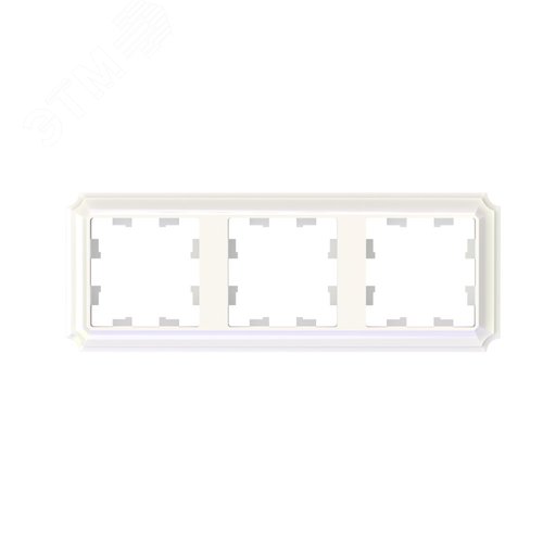 Изображение товара ATLASDESIGN ANTIQUE 3-постовая рамка, универсальная, ЖЕМЧУГ (шт)