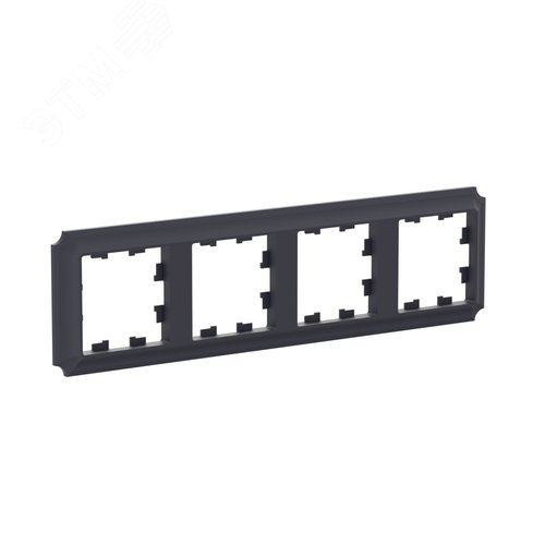 ATLASDESIGN ANTIQUE 4-постовая рамка, универсальная, КАРБОН - фото 3