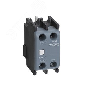 Изображение товара Блок дополнительных контактов MC1G/E 1НО+1НЗ фронтальный монтаж (LAEN11) (шт)