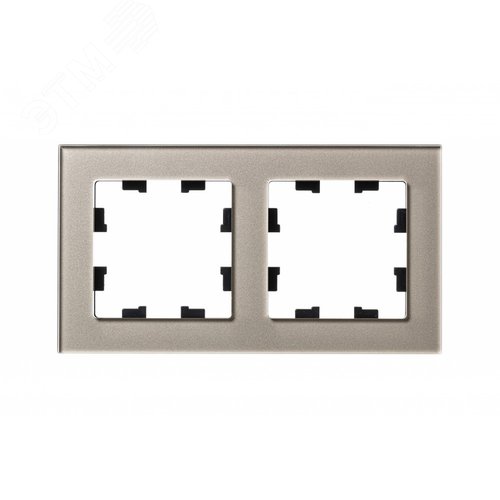 Рамка двухпостовая ATLASDESIGN NATURE, ОРГАНИЧЕСКОЕ СТЕКЛО ШАМПАНЬ - фото 4