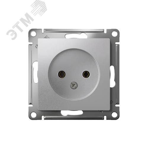 Розетка ATLASDESIGN без заземления 16А механизм алюминий - фото 2