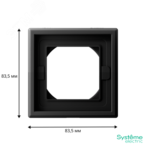 ARTGALLERY рамка 1-постовая IP44,  карбон - фото 3