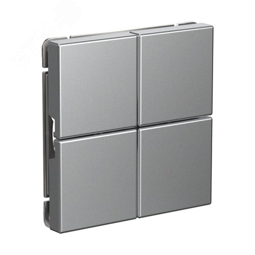 ARTGALLERY 4-клавишный ВЫКЛЮЧАТЕЛЬ СЦЕНАРНЫЙ, сх. 1,  АЛЮМИНИЙ - фото 2