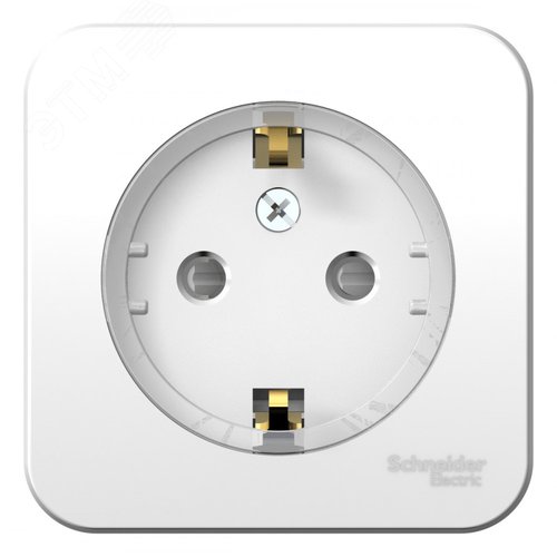 Изображение товара BLANCA Розетка наружная с заземлением со шторками, (тонкая) изолированный пл 16А, 250В, белый (шт)