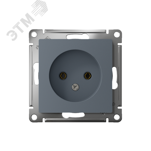 Розетка ATLASDESIGN без заземления 16А механизм грифель - фото 2