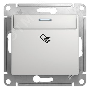 GLOSSA Выключатель карточный алюминий в рамку схема 6