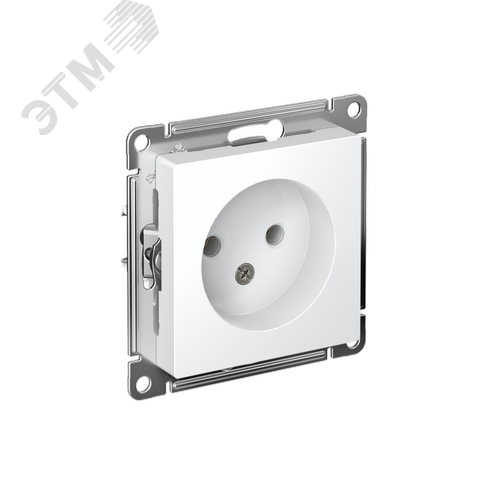 Розетка ATLASDESIGN без заземления 16А механизм белый - фото 1