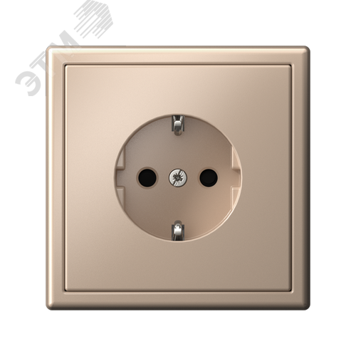 ARTGALLERY РОЗЕТКА с заземлением со шторками, 16А, механизм, быстрозажимные клеммы, песочный - фото 5