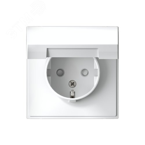 ARTGALLERY розетка с заземл. со шторк. с крышкой, 16А, IP20, механизм, белый - фото 1