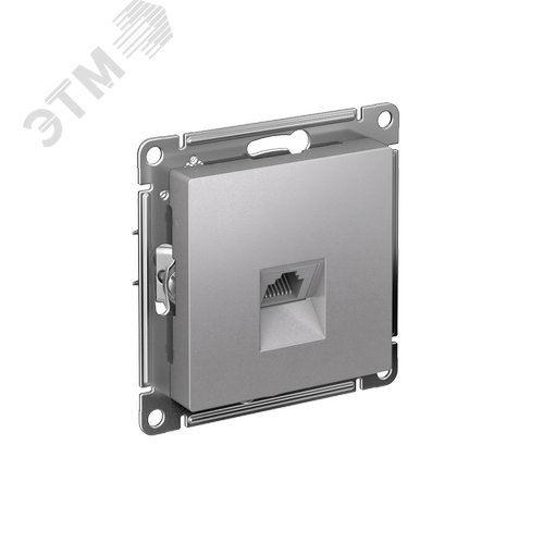 Изображение товара Розетка ATLASDESIGN компьютерная RJ45 механизм алюминий (шт)