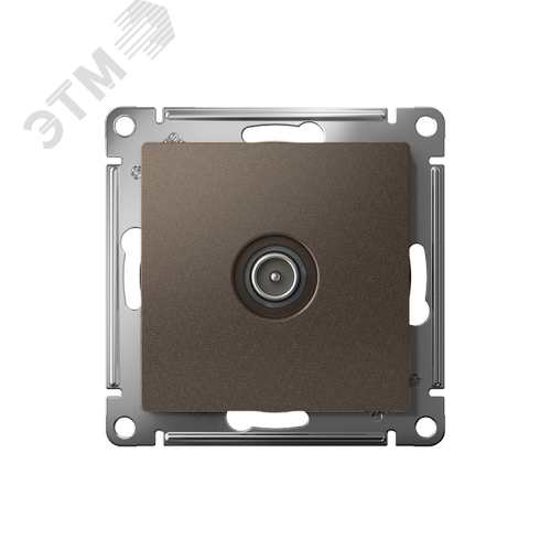 Розетка ATLASDESIGN TV оконечная 1DB механизм мокко - фото 2