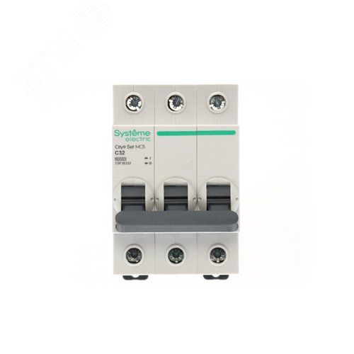 Выключатель автоматический трехполюсный (АВ) С 32А 3P 6kA 400В City9 Set - фото 3