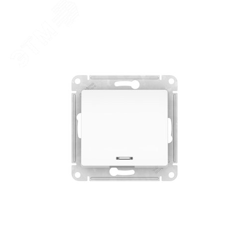 GLOSSA 1-клавишный ВЫКЛЮЧАТЕЛЬ с подсветкой, сх.1а, 10АХ, быстрозажимные клеммы, БЕЛЫЙ - фото 3