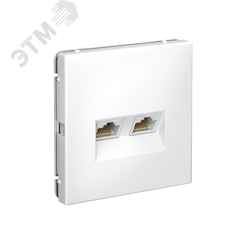 ARTGALLERY РОЗЕТКА двойная компьютерная RJ45+RJ45, кат. 5е, механизм, БЕЛЫЙ - фото 2