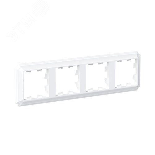 ATLASDESIGN ANTIQUE 4-постовая рамка, универсальная, БЕЛЫЙ - фото 3