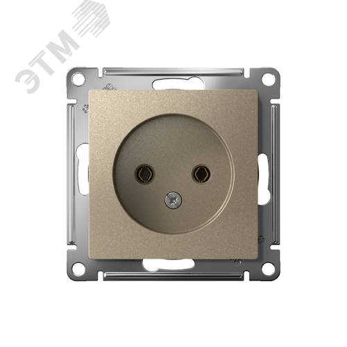 Розетка ATLASDESIGN без заземления 16А механизм шампань - фото 2