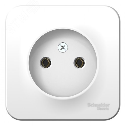 Розетка BLANCA наружная без заземления без шторок с монтажной пластиной 16А 250В белый - фото 1