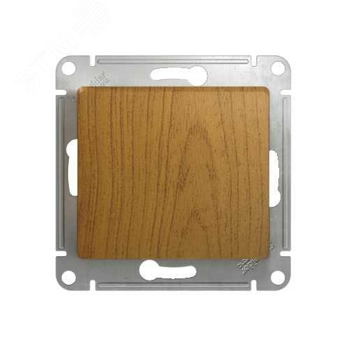 Изображение товара Выключатель GLOSSA одноклавишный, в рамку, схема 1, дуб (шт)
