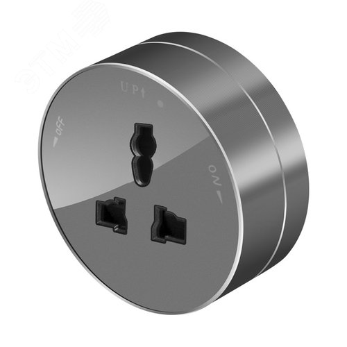 Изображение товара MultiTrack Розетка универс. круглая 13А/250В Графит (шт)