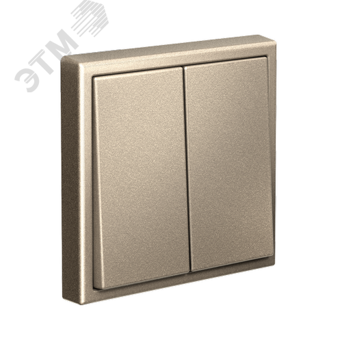 ARTGALLERY 2-клавишный ПЕРЕКЛЮЧАТЕЛЬ, 10АХ, механизм, быстрозажимные клеммы, ШАМПАНЬ - фото 7