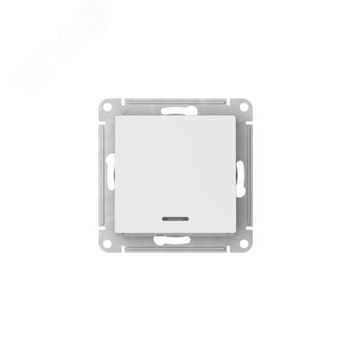 ATLASDESIGN 1-клавишный ВЫКЛЮЧАТЕЛЬ с подсветкой, сх.1а, 10АХ, быстрозажимные клеммы, БЕЛЫЙ - фото 4