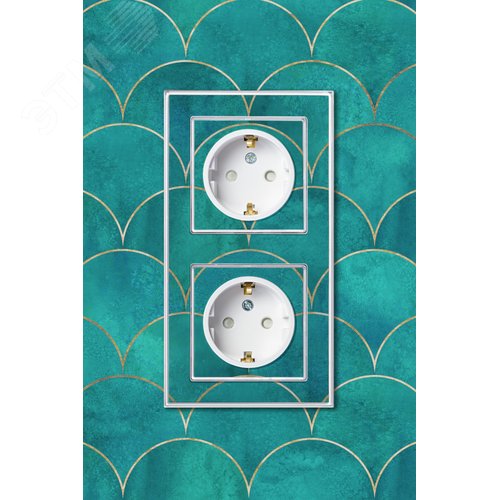 Розетка ATLASDESIGN Art с заземлением со шторками 16А механизм прозрачный с возможностью установки  персонального изображения - фото 7