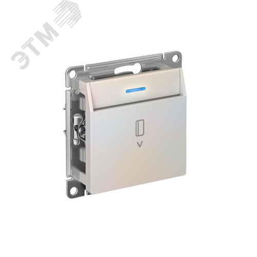 ATLASDESIGN ВЫКЛЮЧАТЕЛЬ карточный с подсветкой, 10А, без задержки отключения, механизм, ЖЕМЧУГ - фото 2