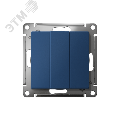 ATLASDESIGN выключатель трехклавишный, сх.1+1+1, 10АХ, механизм, АКВАМАРИН - фото 2