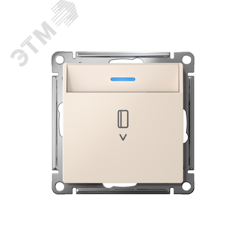 ATLASDESIGN ВЫКЛЮЧАТЕЛЬ карточный с подсветкой, 10А, без задержки отключения, механизм, БЕЖЕВЫЙ - фото 1