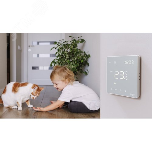 ARTGALLERY ТЕРМОСТАТ программируемый с Wi-Fi для электрического теплого пола, 16 А, моноблочный, БЕЛЫЙ - фото 2